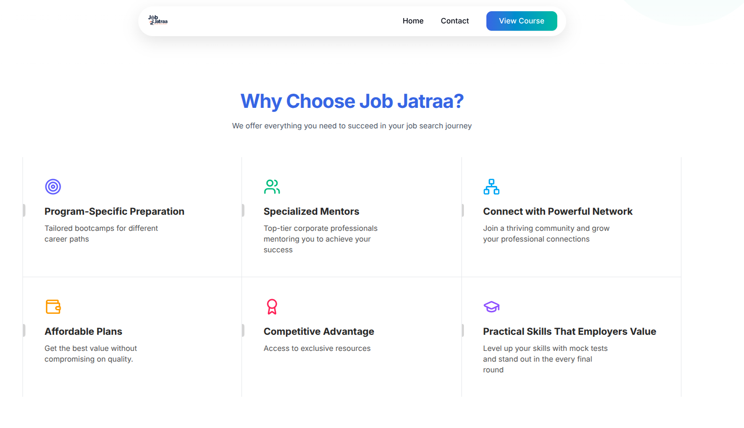 Why choose us section highlighting benefits